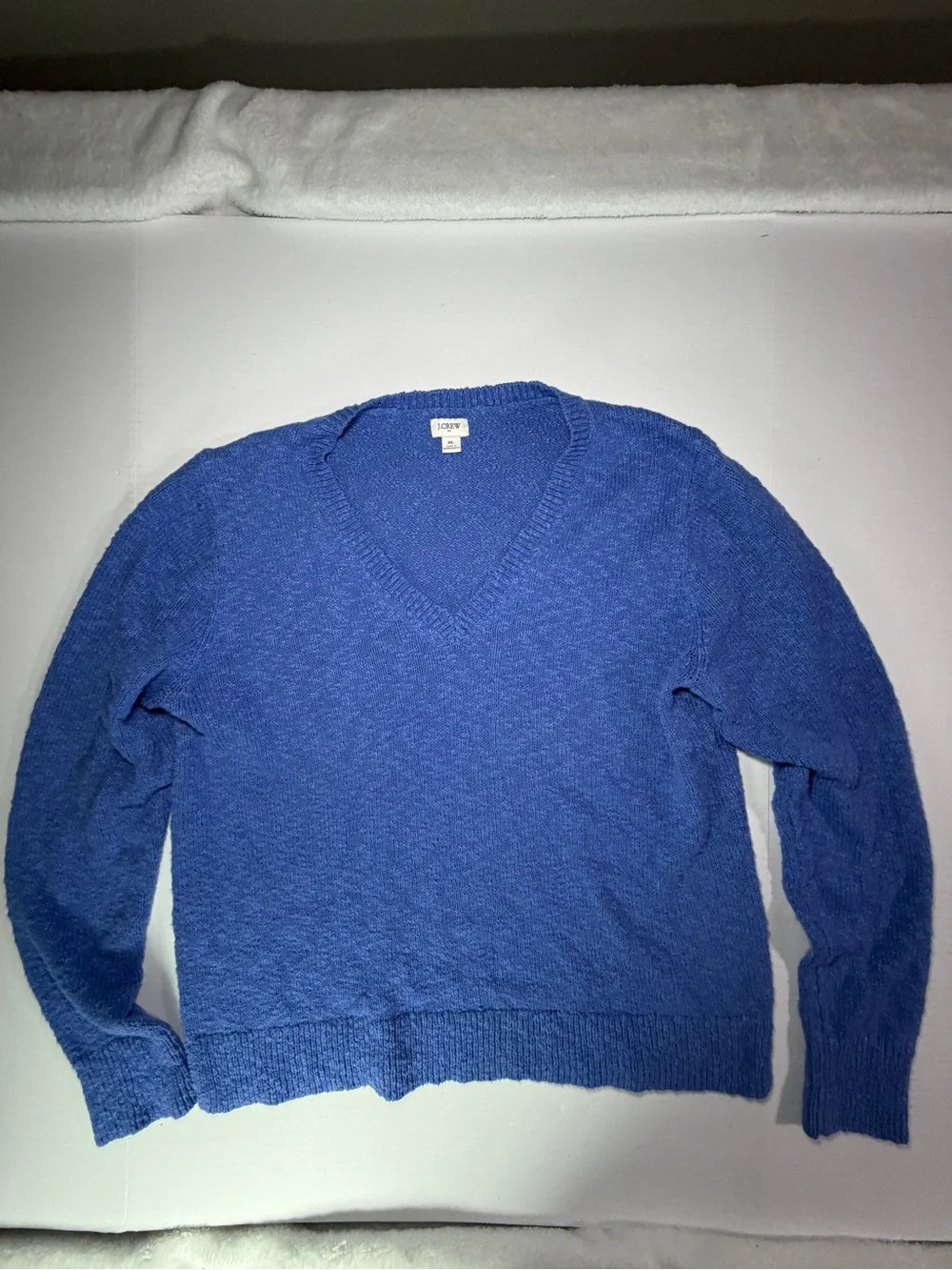 J. Crew Women's Blue V-Neck Sweater
